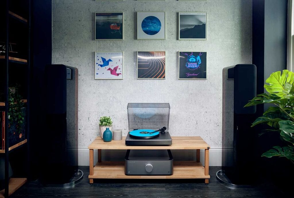 Turntable in a living room