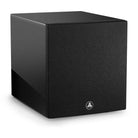 JL Audio Dominion® d110-GLOSS angled left front view with grille