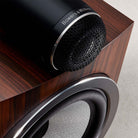 Bowers & Wilkins 705 S3 2-Way Stand Mount Bookshelf Loudspeakers - closeup lifestyle shot of tweeter