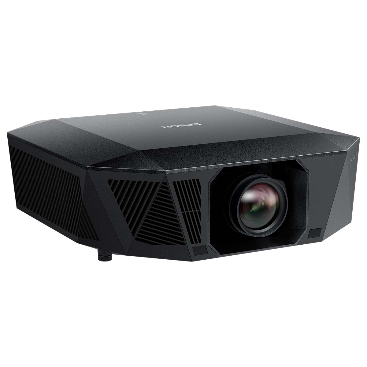 Epson QL7000 4K HDR High-Lumen 3LCD Laser Projector - Black front view angled right (lens not included)