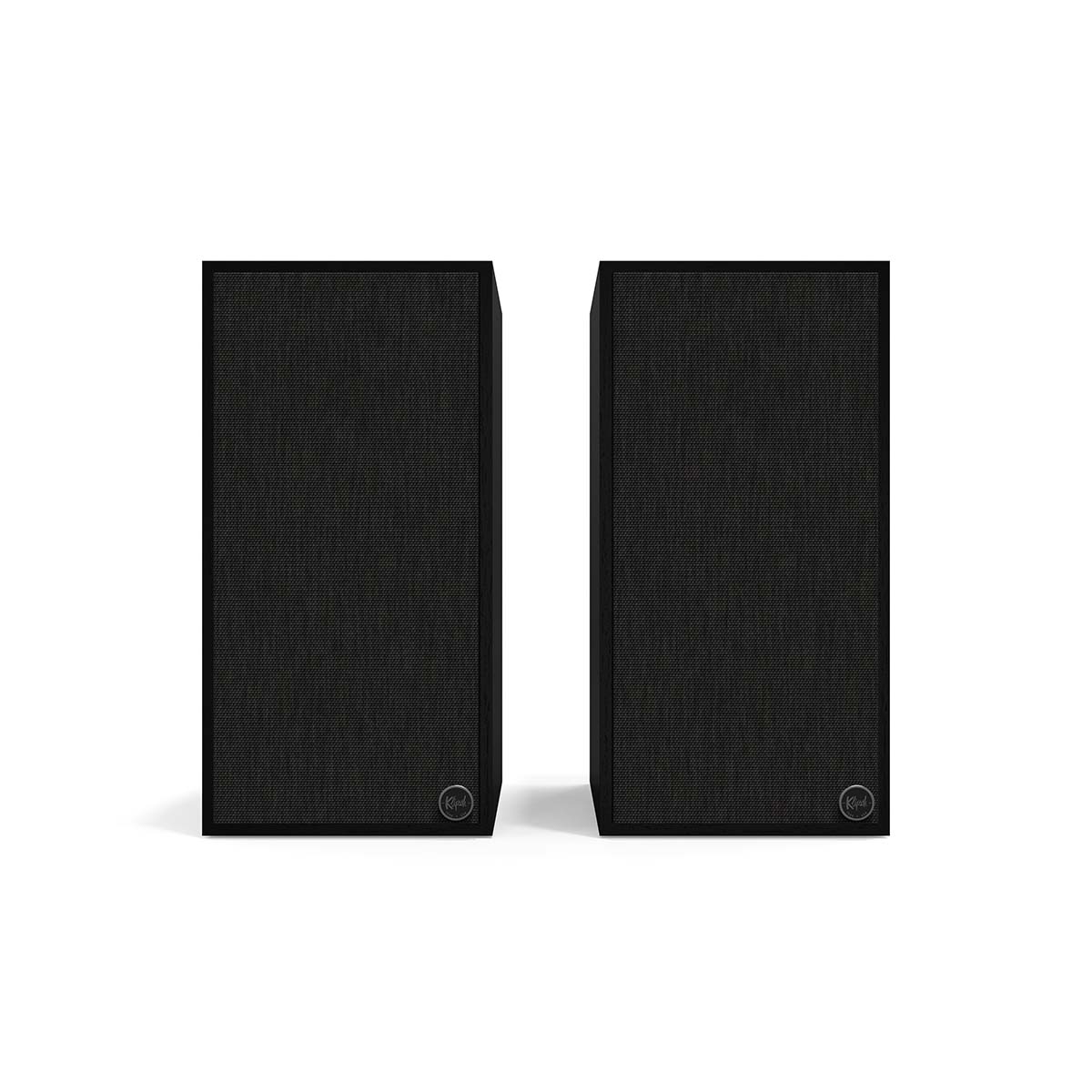 Klipsch The Sevens Powered Speakers - Pair - black front view with grille