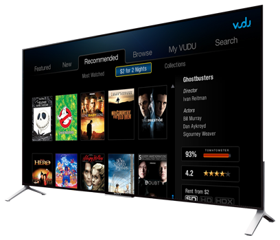 Vudu television interface